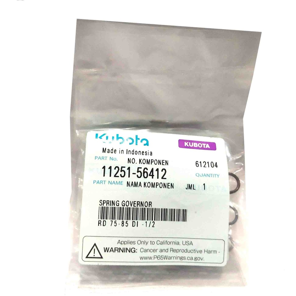 SPRING GOVERNOR RD 85 DI-1/2